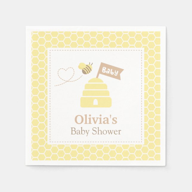 Servilleta De Papel Elegante material de Baby Shower de burbujas cúpul (Anverso)