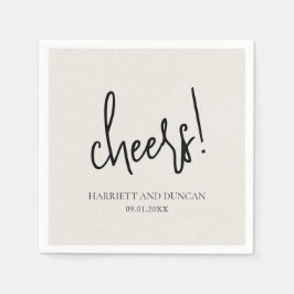 Servilleta De Papel Elegante matrimonio beige neutral y eterno