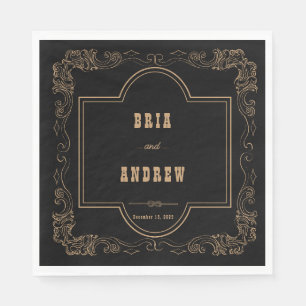 Servilleta De Papel Elegante matrimonio rural