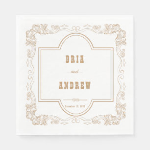 Servilleta De Papel Elegante matrimonio rural