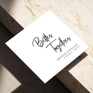 Servilleta De Papel Elegante Mejor Juntos Ropa De Bodas Personalizadas