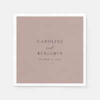 Elegante Minimalista Dusty Mauve Calligraphy Boda