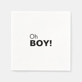 Servilleta De Papel Elegante minimalista Formal Oh Boy Baby Shower