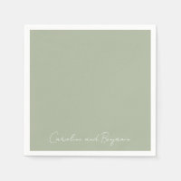 Elegante minimalista personalizada boda verde jade