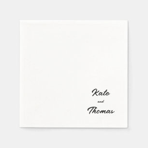 Servilleta De Papel Elegante Moderno Minimalista Simple Chic Con Estil
