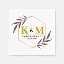 elegante monograma boda oro