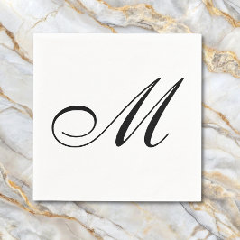 Servilleta De Papel Elegante Monograma Inicial