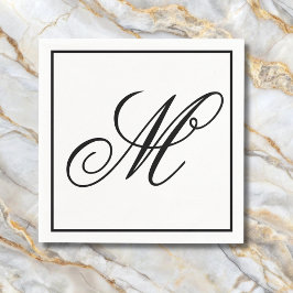 Servilleta De Papel Elegante Monograma Inicial