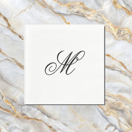 Servilleta De Papel Elegante Monograma Inicial