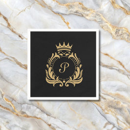 Servilleta De Papel Elegante Monograma Inicial