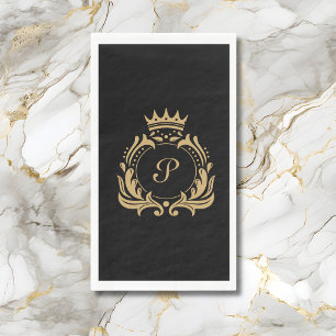 Servilleta De Papel Elegante Monograma Inicial