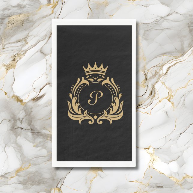 Servilleta De Papel Elegante Monograma Inicial (Subido por el creador)