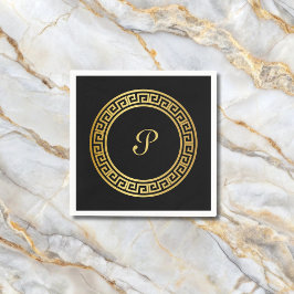 Servilleta De Papel Elegante Monograma Inicial