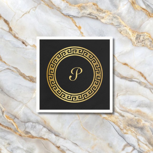 Servilleta De Papel Elegante Monograma Inicial (Subido por el creador)
