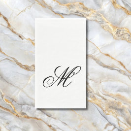 Servilleta De Papel Elegante Monograma Inicial