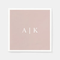 Elegante Monograma Iniciales Personalizable Napkin