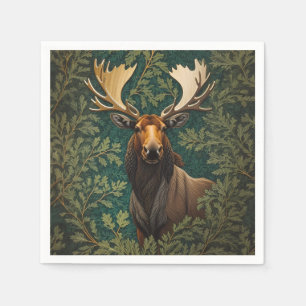 Servilleta De Papel Elegante Moose William Morris inspirado