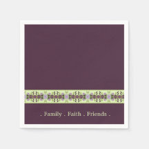 Elegante Morado y Floral Mauve