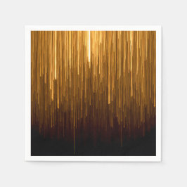 Servilleta De Papel Elegante Napkin de papel Starburst Gold