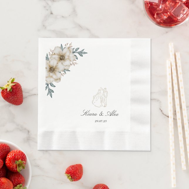 Servilleta De Papel Elegante Napkins de Boda Personalizada - Personali (In situ)