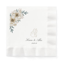 Elegante Napkins de Boda Personalizada - Personali