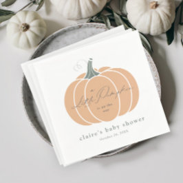 Servilleta De Papel Elegante Naranja Pequeña Calabaza Otoño Baby Showe