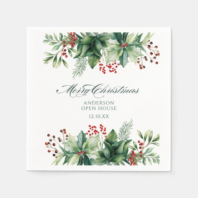 Servilleta De Papel Elegante Navidad  (Anverso)