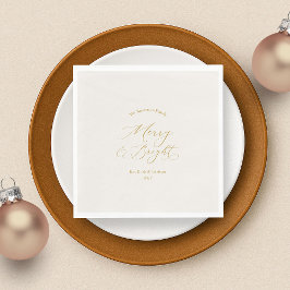Servilleta De Papel Elegante Navidad “Alegre y Brillante”