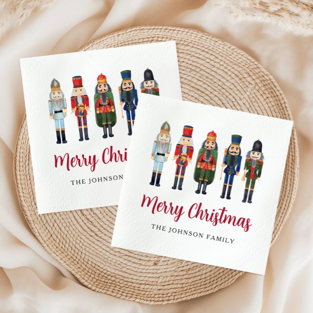 Servilleta De Papel Elegante Navidad Cascanueces (Elegant Nutcracker Christmas Napkins)