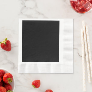 Servilleta De Papel Elegante Negro Sólido