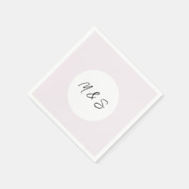 Servilleta De Papel Elegante Negro Y Minimalista Lilac
