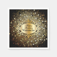 Elegante negro y oro personalizado