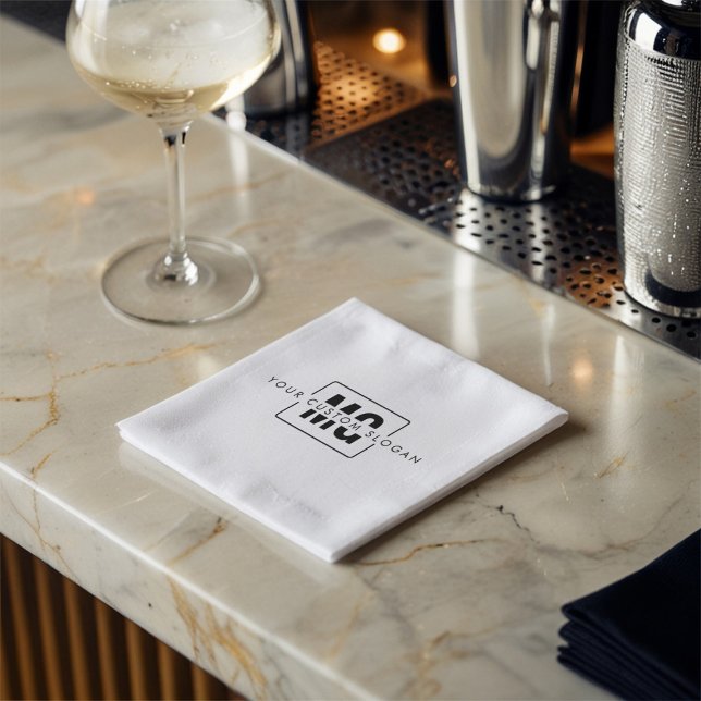 Servilleta De Papel Elegante Nombre Personalizado Iniciales Monograma  (Subido por el creador)