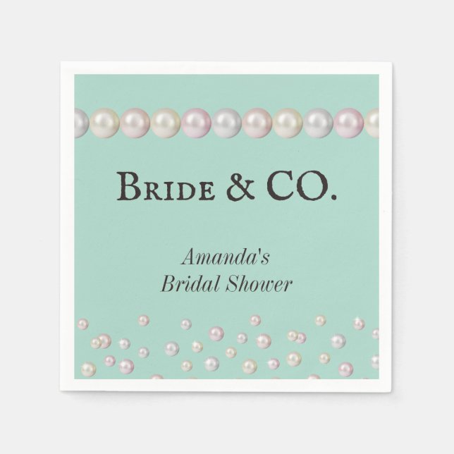 Servilleta De Papel Elegante novia y corpulenta Verde azulada azul Pea (Anverso)