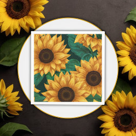Servilleta De Papel Elegante "Nuestro Pequeño Girasol" Baby Shower mod