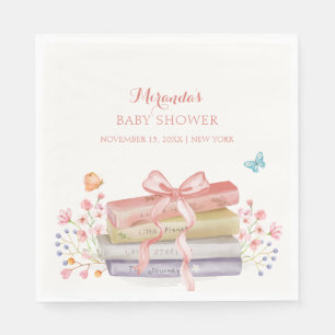 Servilleta De Papel Elegante Nuevo Capítulo Floral Bow Libro Baby Show