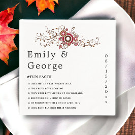 Servilleta De Papel Elegante Ornate Burgundy Leaves Cae Boda Floral