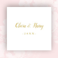 Elegante papel Boda blanco dorado
