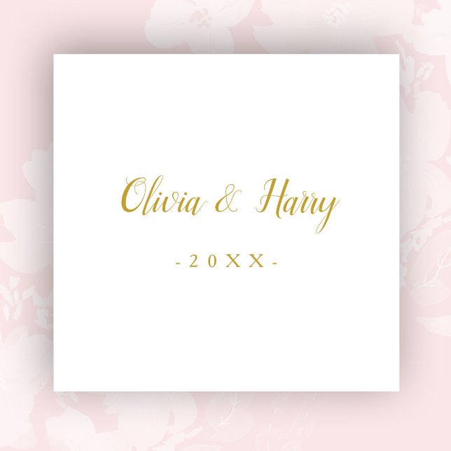 Servilleta De Papel Elegante papel Boda blanco dorado (Subido por el creador)