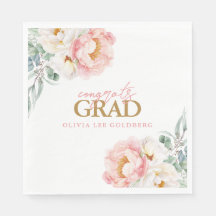 Elegante Papel de Graduación Floral