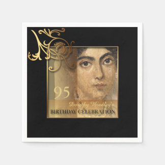 Servilleta De Papel Elegante Papel fotográfico de cumpleaños 95 Napkin