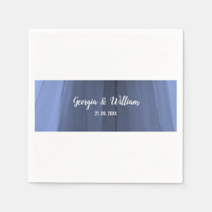 Servilleta De Papel Elegante papel romántico azul Boda Napkin