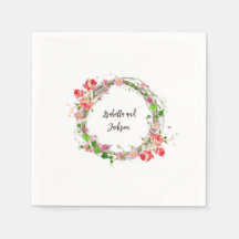 elegante pareja personalizada/nombre único floral