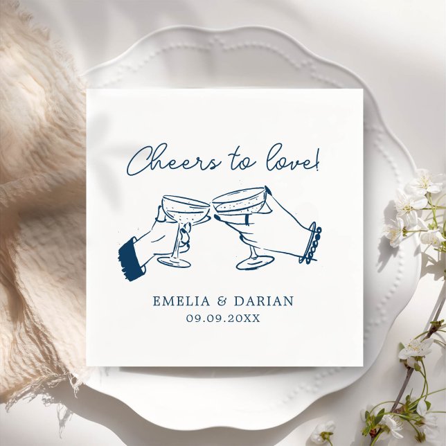 Servilleta De Papel Elegante pareja vitorea para amar a Boda Minimalis (Subido por el creador)