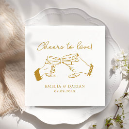Servilleta De Papel Elegante pareja vitorea para amar a Boda Minimalis