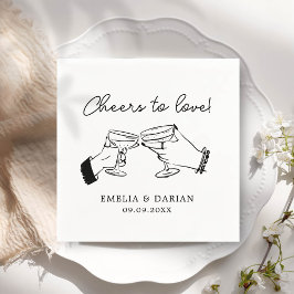Servilleta De Papel Elegante pareja vitorea para amar a Boda Minimalis