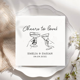 Servilleta De Papel Elegante pareja vitorea para amar a Boda Minimalis