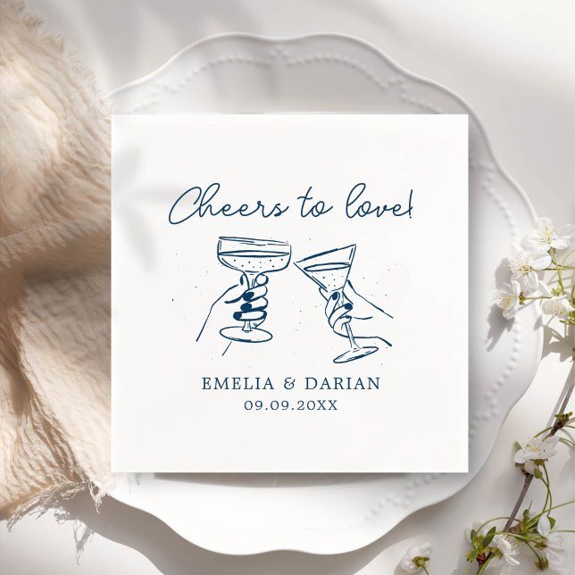 Servilleta De Papel Elegante pareja vitorea para amar a Boda Minimalis (Subido por el creador)