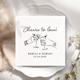 Servilleta De Papel Elegante pareja vitorea para amar a Boda Minimalis