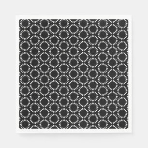Servilleta De Papel Elegante patrón de mandala de pétalos en blanco y